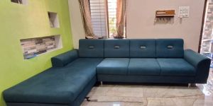 Modern Blue L Shape Sofa