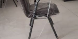 Student Stainless Steel And Wooden Writing Pad Chair