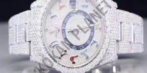 Mens Sky Drive VVSD Luxury Automatic Moissanite Diamond Watch