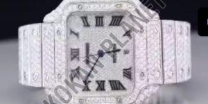 Mens Top Rated Luxury Moissanite Diamond Automatic Watch