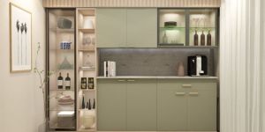 Wooden Crockery Unit Design