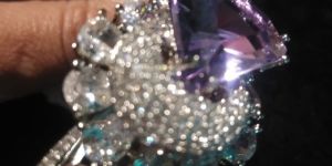 Luxury Amethyst Purple Crystal Cubic Zirconia Bracelet