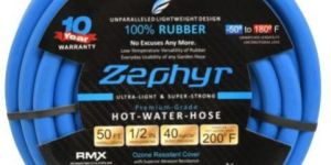 Zephyr Rubber Hot-N-Cold Water / Garden Hose 13mmx8m With Fittings (ZW1308)