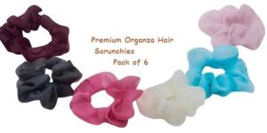 Premium Organza Hair Scrunchies-Dark