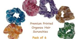 Premium Printed Organza Hair Scrunchies-new Feather