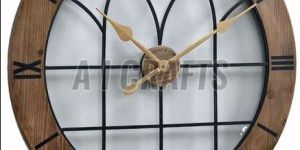 Wooden Round Wall Clock