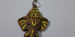 Handmade Ganesha Cow Dung Key Chain