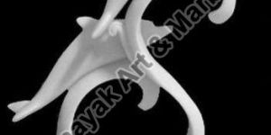 Marble White Dolphin Garden Sculpture