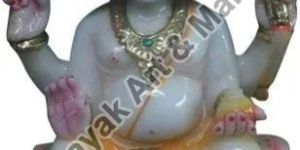 Multicolor Hindu Marble Karthik Statue
