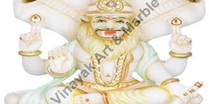 White Marble Narasimha Statue