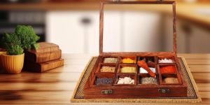 Wooden Masala Box