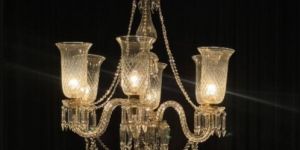 White Crystal Glass Chandelier For Decoration