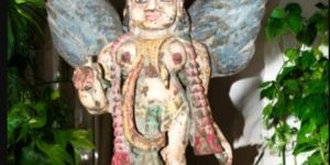 Wooden Craft Angel Statue For Decoration
