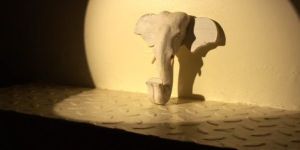 Wooden Craft Elephant Head For Wall Decor