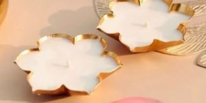 Lotus Shape Metal Urli Candle Holder