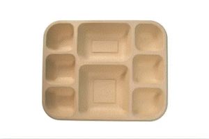 8CP Brown Meal Tray