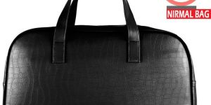 Rexine Black Travel Bag
