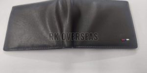 Mens Black Napa Bi Fold Leather Wallet