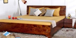 PATTAS SHEESHAM WOOD BED WITH BOX STORAGE (QUEEN SIZE)