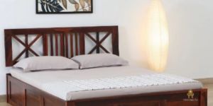 SLABENG SHEESHAM WOOD BED WITH BOX STORAGE (KING SIZE)
