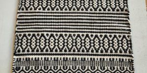 Black And White Cotton Handloom Rugs