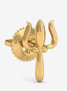 Trident Mens Gold Stud
