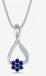 Twisty Loop Blue Sapphire Pendant
