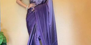 Women Pre Stitched Nylon Rimzim Ready to Wear 1 Minute Saree