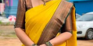 Yellow Color Silk Traditional Women Saree