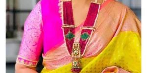 Yellow Color Soft Lichi Silk Women Saree