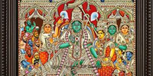 Ramar Pattabishekam Antique Style Tanjore Painting