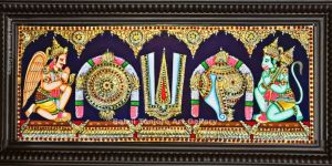 Sangu Chakra Namam Tanjore Painting
