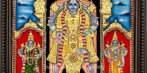 Vishnu Antique Style Tanjore Painting