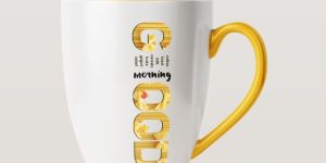 White Printed Coffee Mug