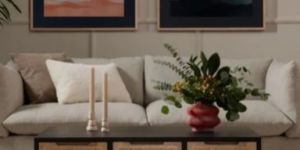 THANOS SOLID MANGO WOOD & RATTAN COFFEE TABLE