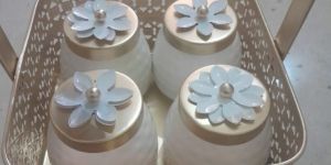 Metal Dry Fruits Jar With Hamper Basket