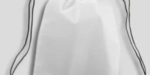 White Cotton Drawstring Bag