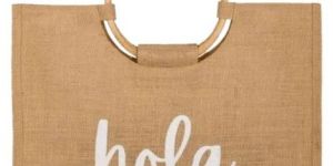 promotional cane handle shopping jute bag