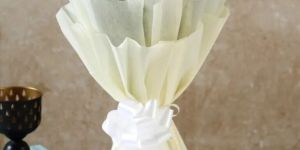 Pure White Carnations Blossom Bouquet