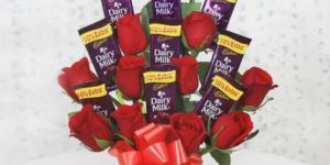 chocolates red roses gift set