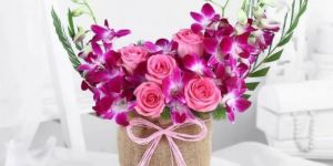 rose orchid symphony bouquet
