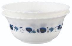 White Spl Plastic Curver Small Bowl Printed Set of 6pcs