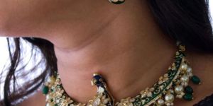 Women Majestic Peacock Enamel Designer Hasli Necklace Set