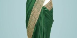 Kale Green Viscose Silk Saree