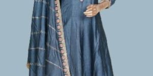 Women Yale Blue Designer Anarkali