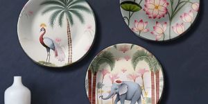 Natural Wall Plates Set of 3