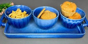Serving Tray Set with 3 Bowl