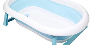 Bubble Basin Foldable Bath Tub For Babies -Light Blue
