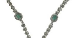 women green cubic stone drop silver earrings necklace