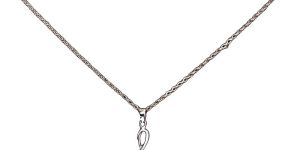 Women Infinity Mini Heart Drop Pendant with Silver Chain